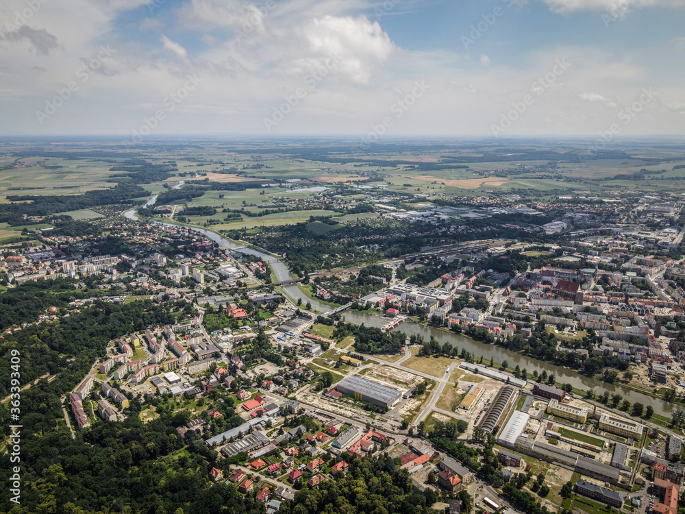 Nysa in Poland from the air