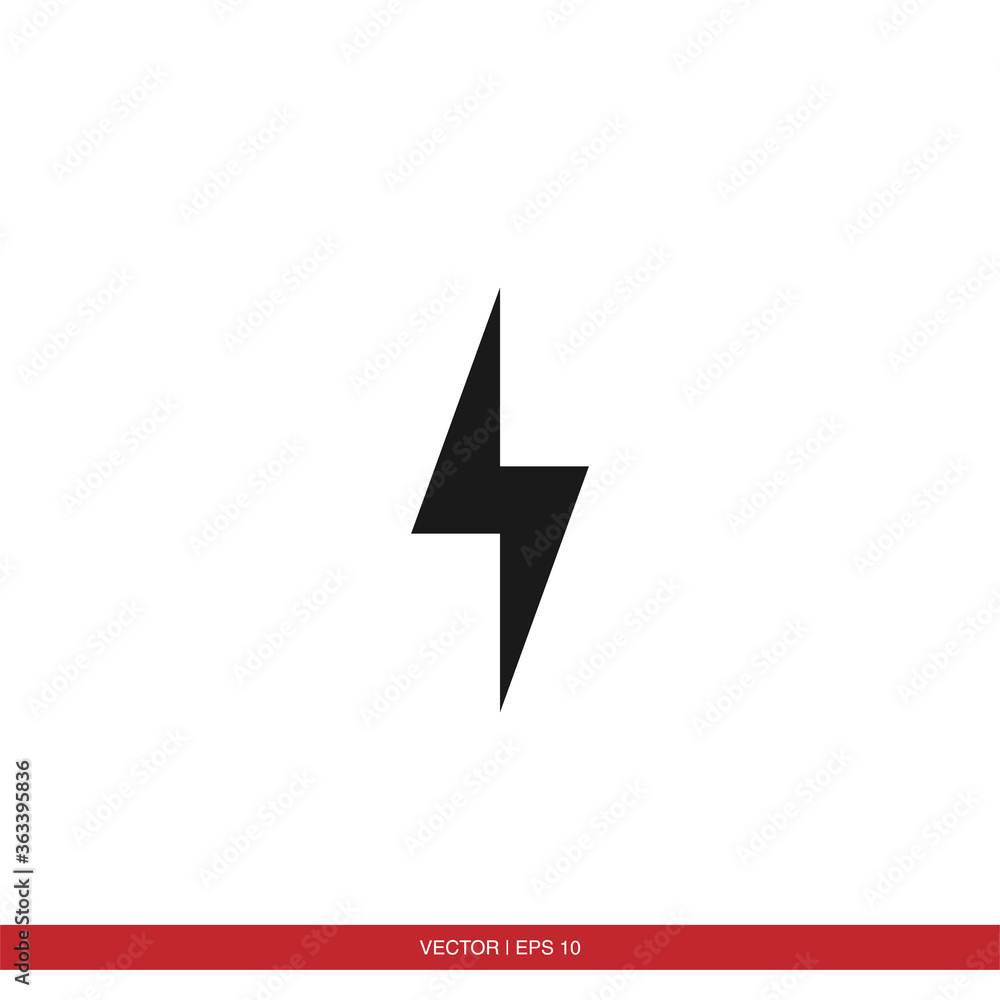 Lighting electric power energy icon vector Lighting electric power energy icon vector