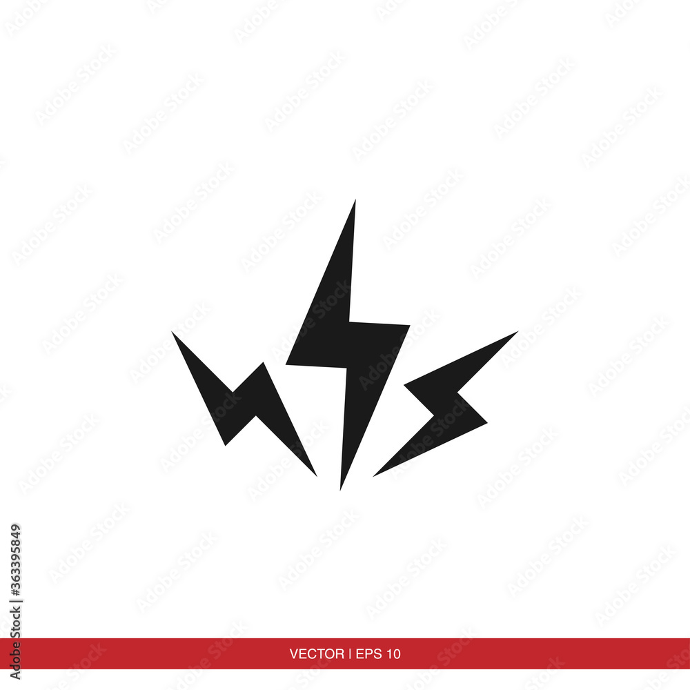 Lighting electric power energy icon vector Lighting electric power energy icon vector