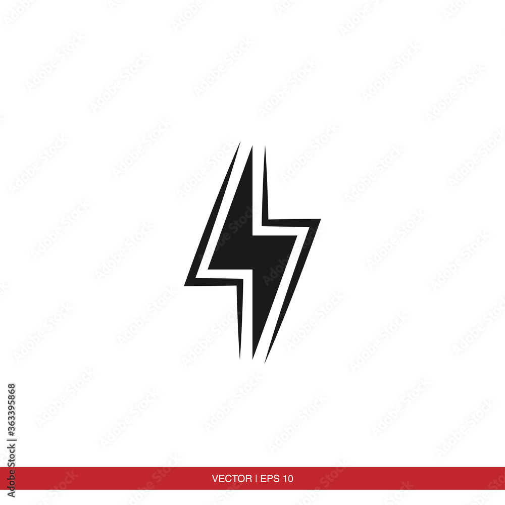 Lighting electric power energy icon vector Lighting electric power energy icon vector