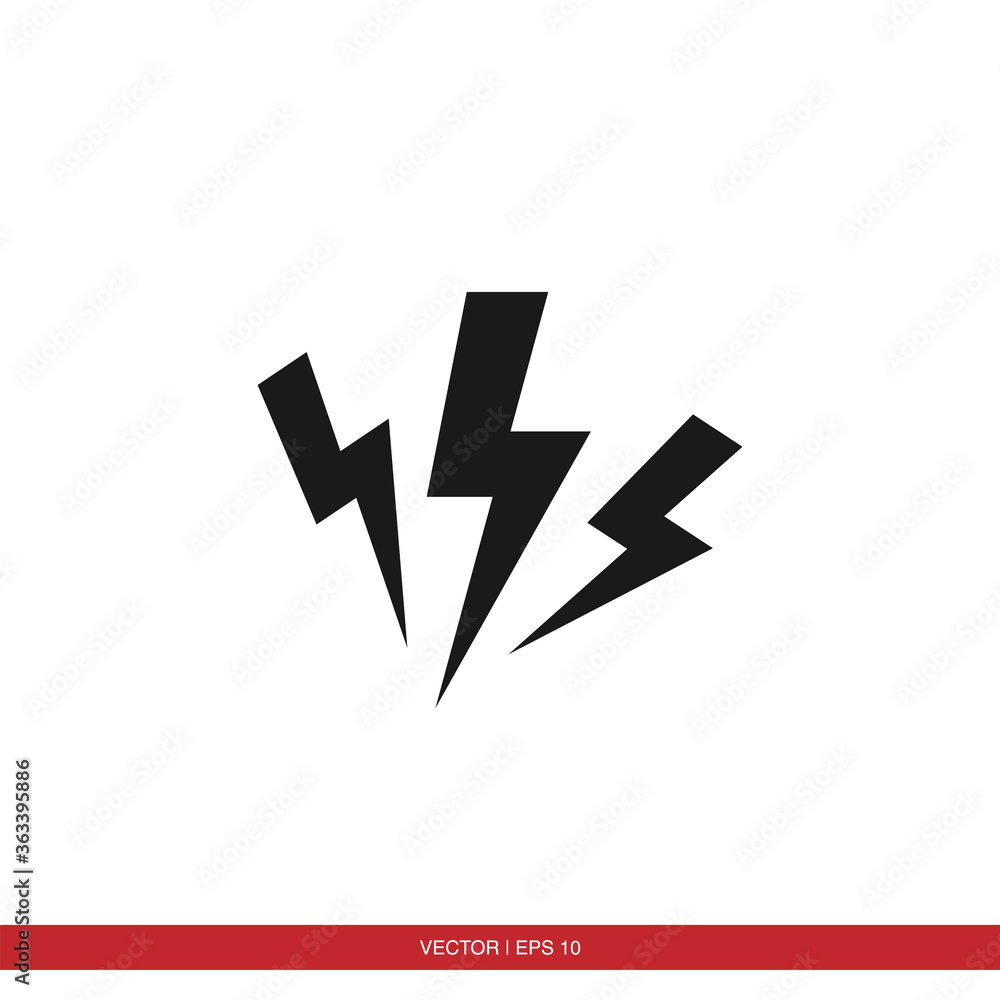 Lighting electric power energy icon vector