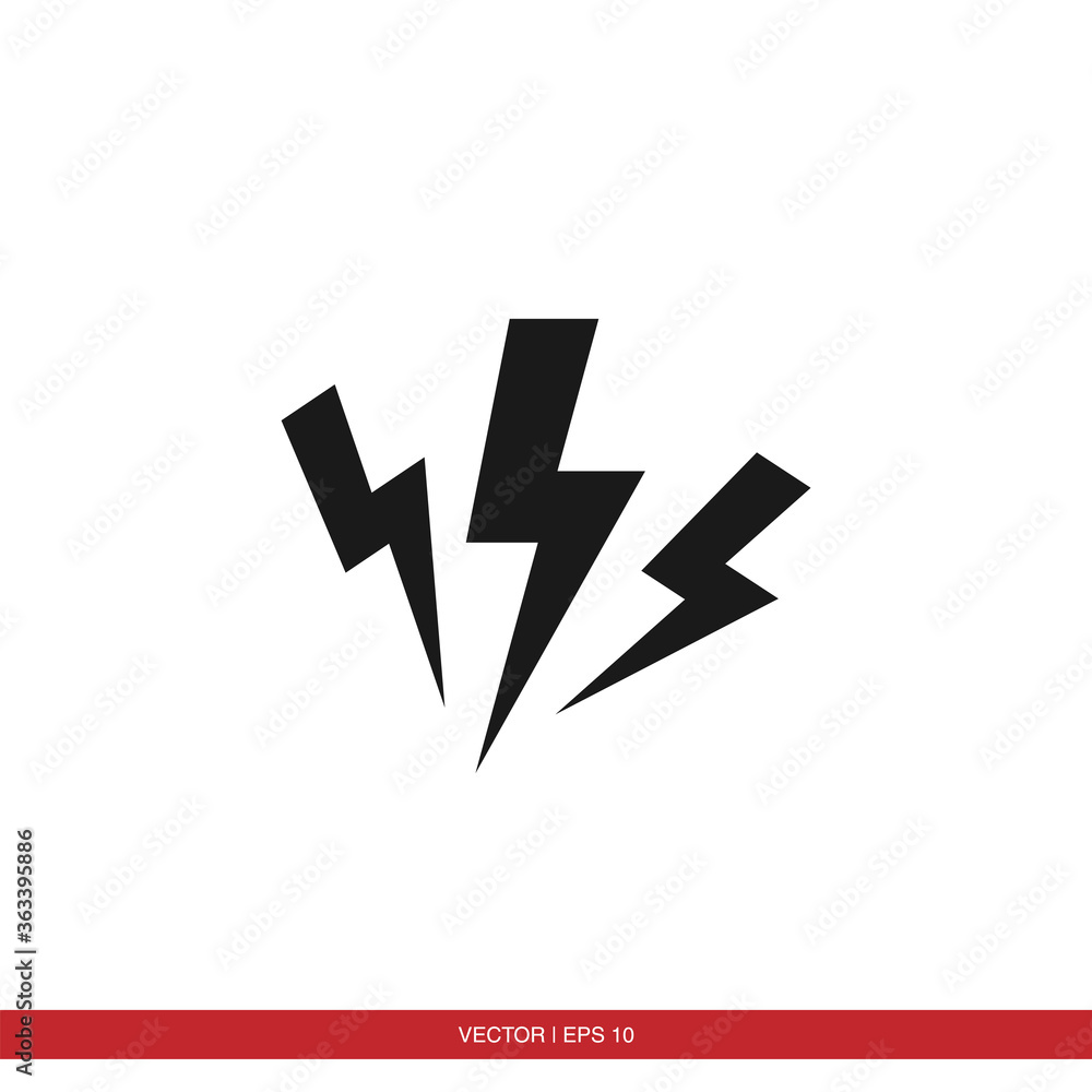 Lighting electric power energy icon vector Lighting electric power energy icon vector