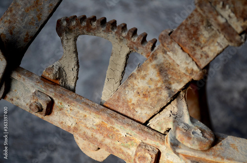 some old and rusty objects
