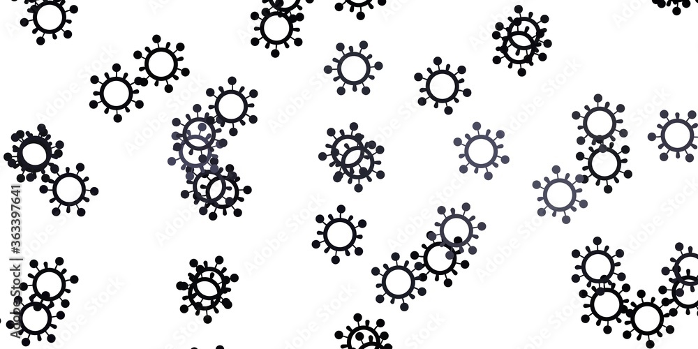 Light gray vector backdrop with virus symbols. Light gray vector backdrop with virus symbols.