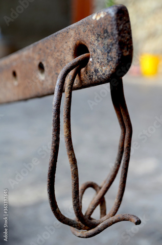some old and rusty objects
