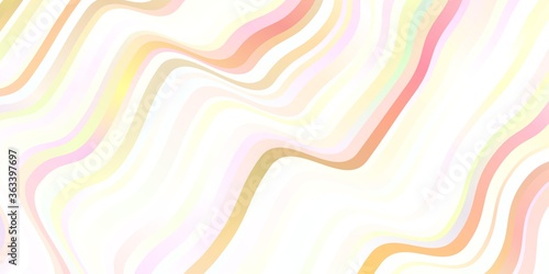 Light Pink, Yellow vector template with curves.