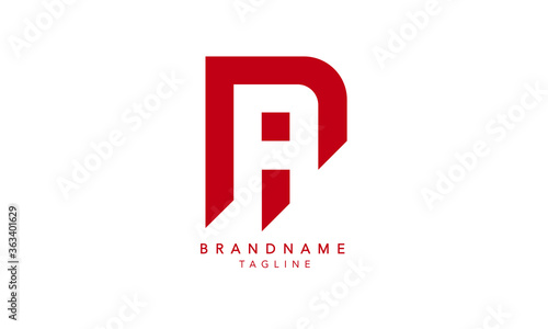 Alphabet letters Initials Monogram logo PA, AP, P and A