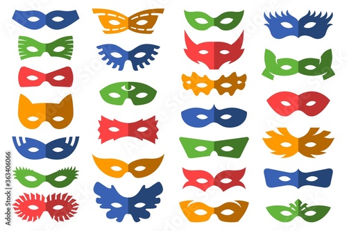 Set of masks for masquerade