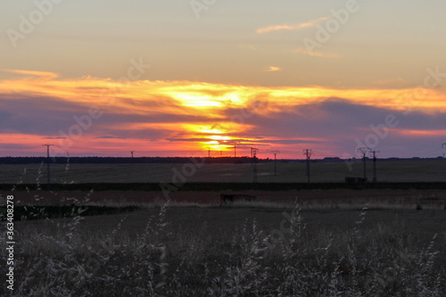 sunset over the river