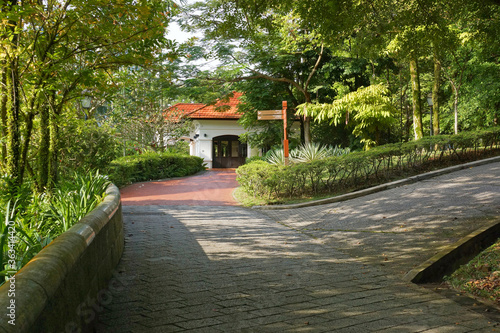 Photography British colonial building in Fort Canning Singapore