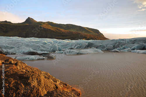 Svinafellsjokull glacier in Vatnajokull National Park, Iceland