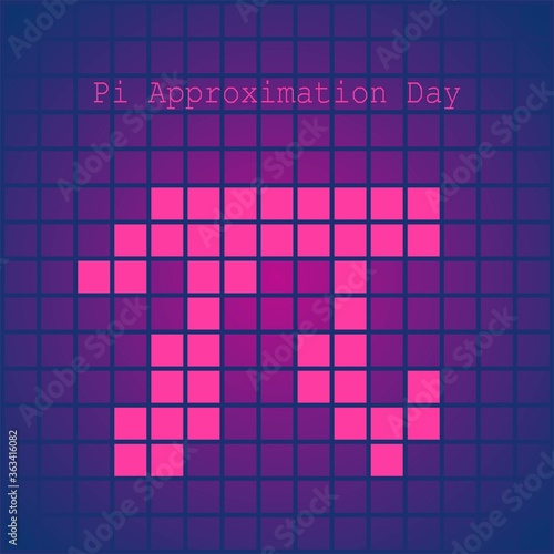 Pi Approximation Day Vector Illustration
