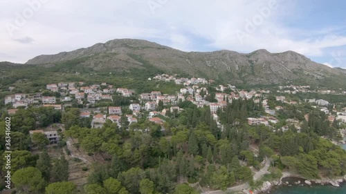 Aerial Drone Footage of Mlini, Croatia.