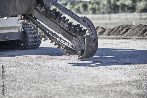 Close up of Trenching Chain photo