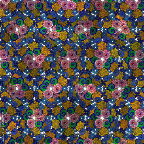 Bright Cute Attractive Floral symmetry Pattern