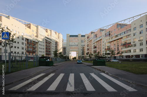 Modern residential district of Moscow (ID: 363417041)