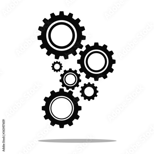  gear wheels.Abstract techno gear wheels.cogs modern machine.Vector illustration 