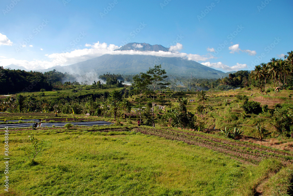 mountain landscape in the summer, East Bali.