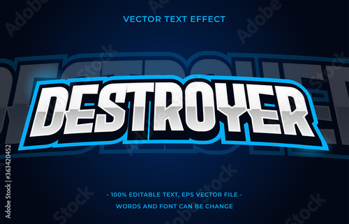 Esports empire blue editable text effect