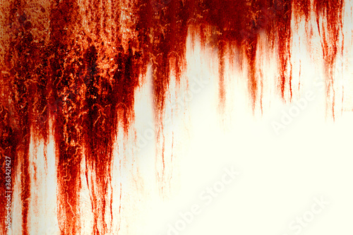 Halloween background. Blood Texture Background. Texture of  Concrete wall with bloody red stains. photo