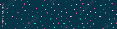 long horizontal web banner pattern hearts for february 14. hearts pattern for web page.creative and hearts brackdrop great for valentine's day,mother day or romantic fabrics, banner, postcards,cards