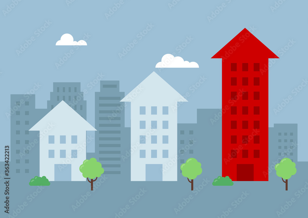 Real estate investment vector illustration.