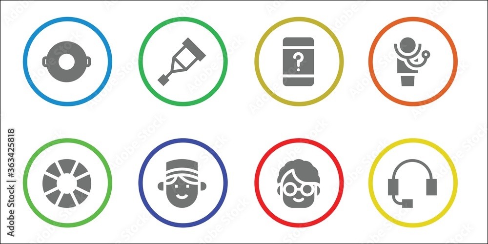 Modern Simple Set of assistance Vector filled Icons Modern Simple Set of assistance Vector filled Icons