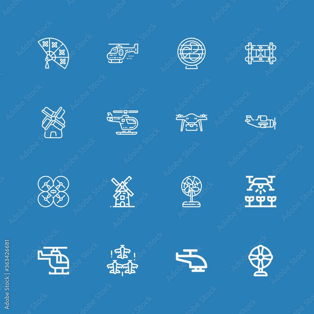 Editable 16 propeller icons for web and mobile