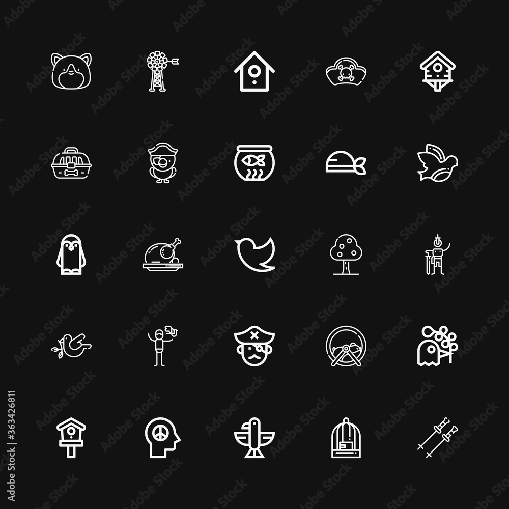 Editable 25 bird icons for web and mobile Editable 25 bird icons for web and mobile