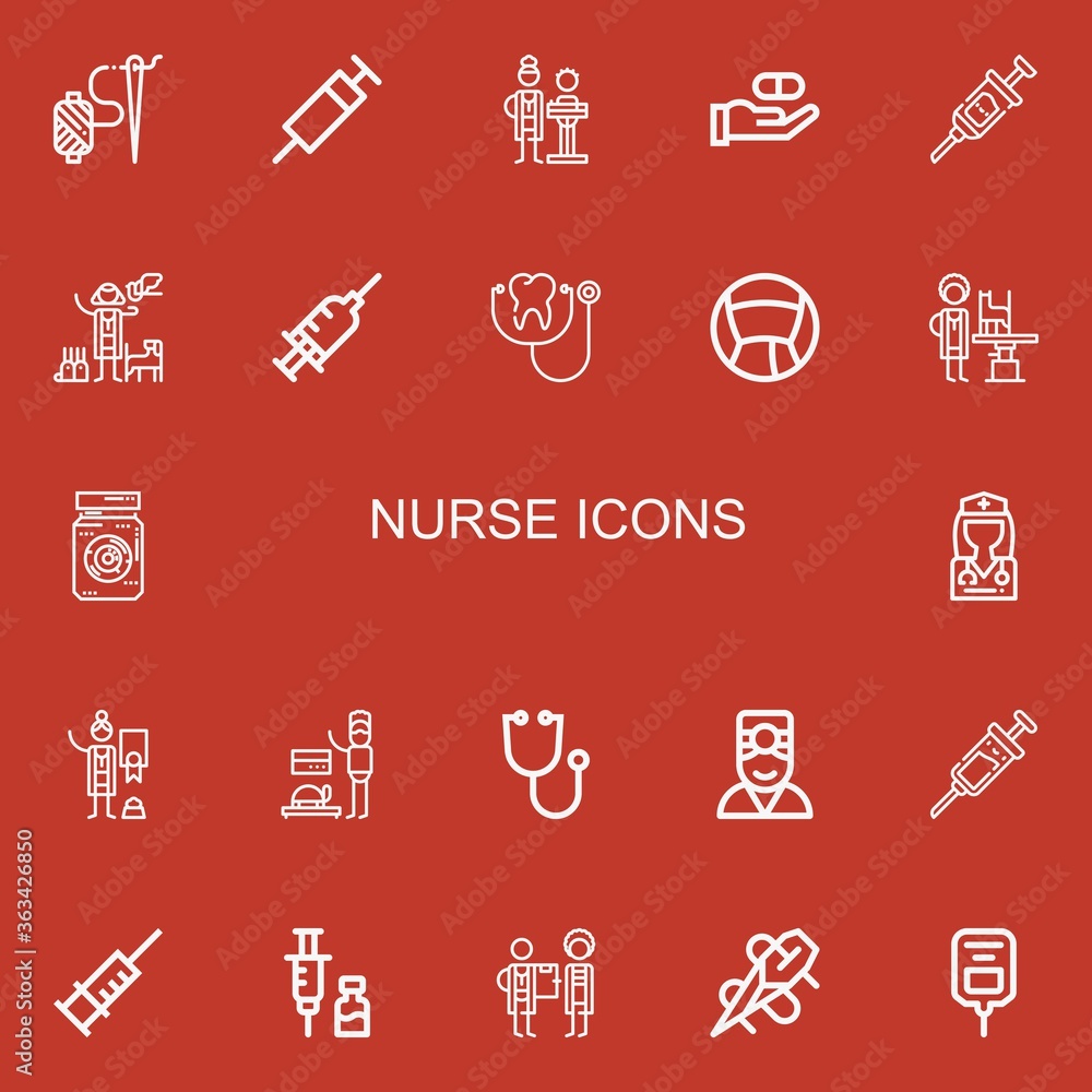 Editable 22 nurse icons for web and mobile Editable 22 nurse icons for web and mobile