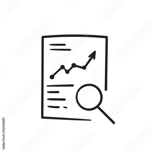 hand drawn assessment result. concept of bill, invoice or description research and internal feedback. doodle vector