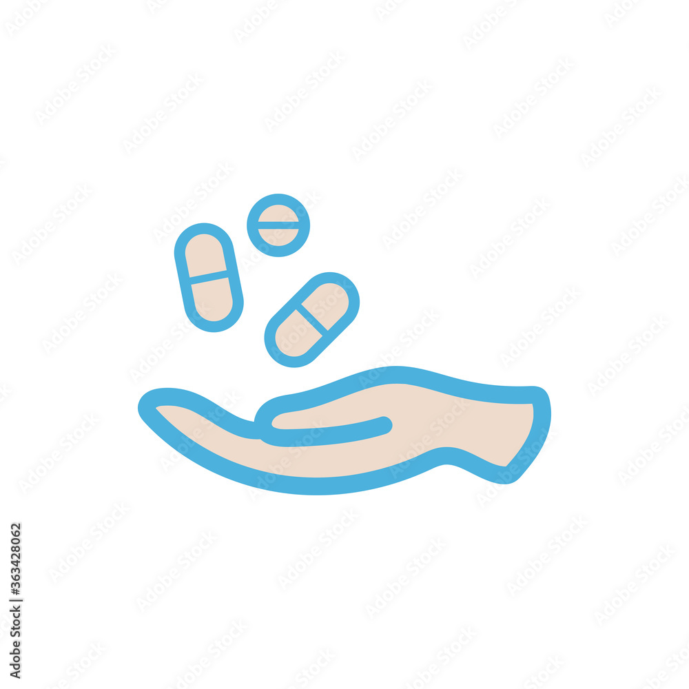 Pill prescription icon vector logo design trendy Pill prescription icon vector logo design trendy