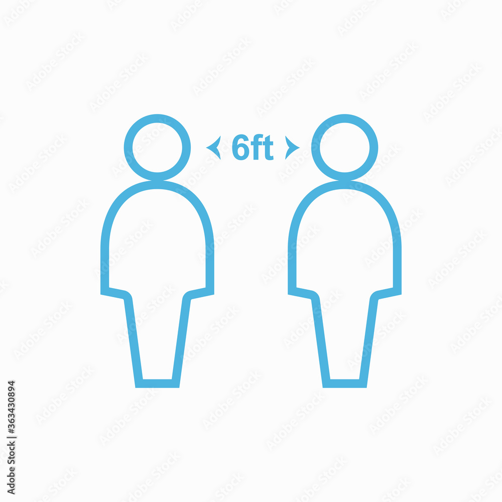social distancing icon flat vector logo design trendy social distancing icon flat vector logo design trendy