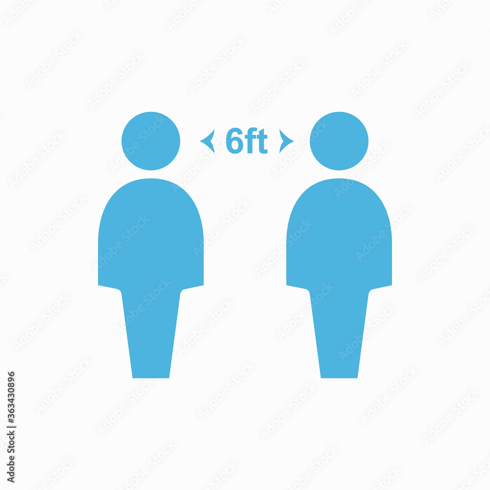 social distancing icon flat vector logo design trendy social distancing icon flat vector logo design trendy
