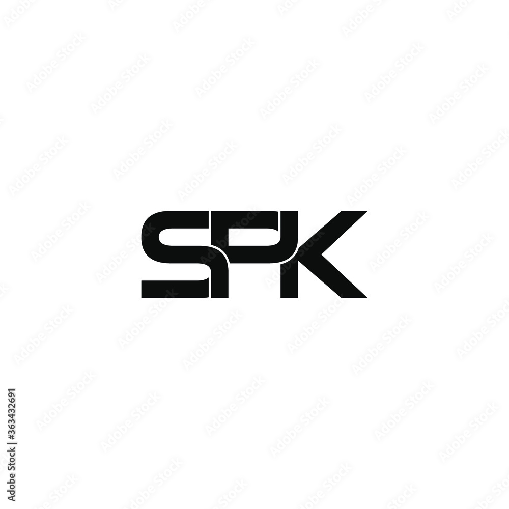 spk letter original monogram logo design spk letter original monogram logo design
