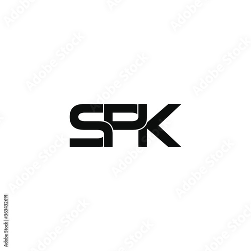 spk letter original monogram logo design