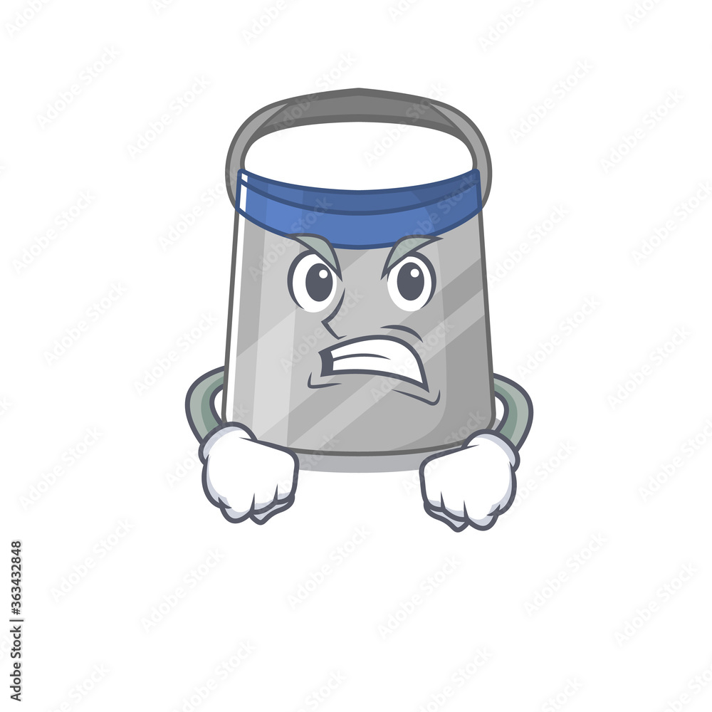 A cartoon picture of face shield showing an angry face A cartoon picture of face shield showing an angry face