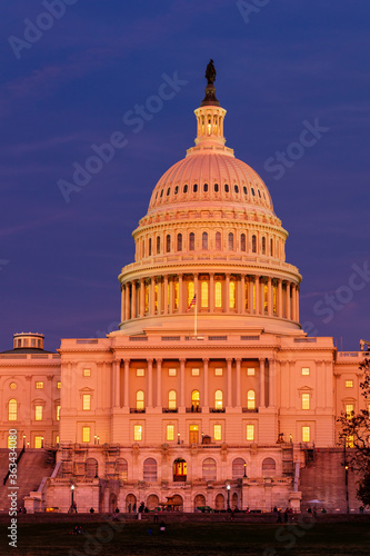 Sunset at the Capitol building 