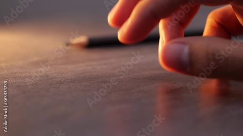 Man hand finger tapping on table - Waiting for something