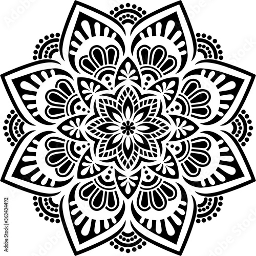 Mandala Pattern Stencil doodles sketch