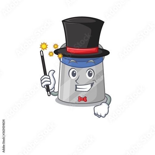 A gorgeous smart Magician of face shield cartoon design style