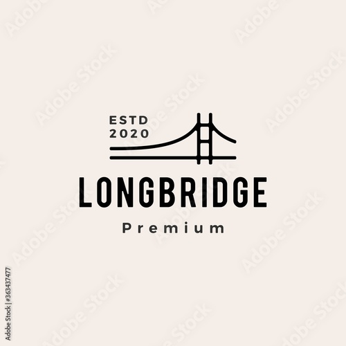 bridge hipster vintage logo vector icon illustration
