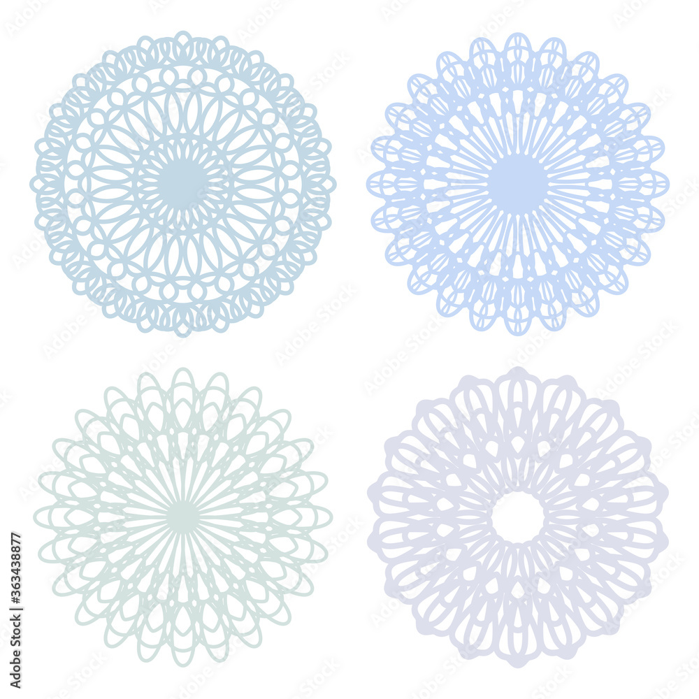 レースのドイリー ブルー / vector eps 