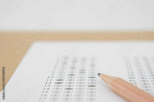marked optical answer sheet
