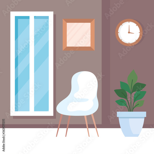 house place interior scene icon vector illustration design