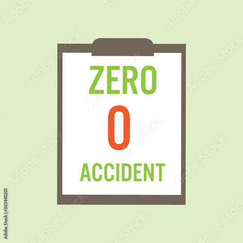 zero accident sign, safety first, vector illustrator