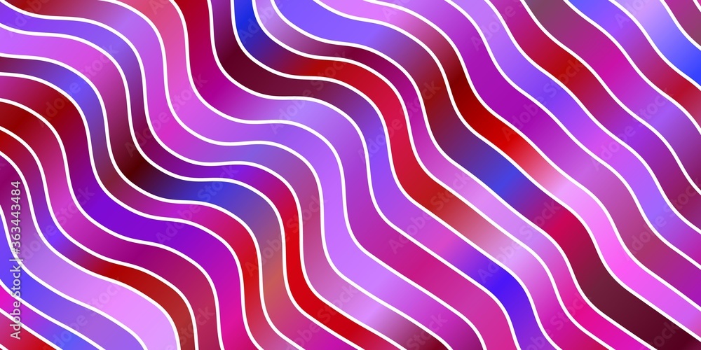 Light Blue, Yellow vector texture with circular arc. Abstract illustration with gradient bows. Pattern for busines booklets, leaflets