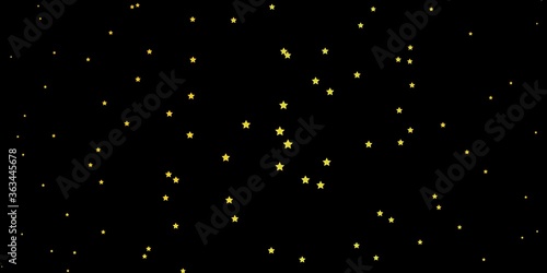 Dark Green, Yellow vector texture with beautiful stars. Blur decorative design in simple style with stars. Theme for cell phones.