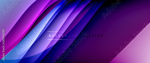 Fluid gradient waves with shadow lines and glowing light effect, modern flowing motion abstract background for cover, placards, poster, banner or flyer