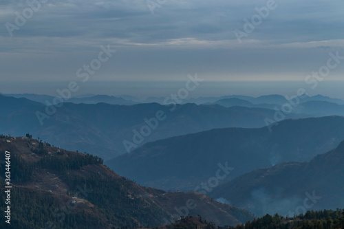Various views of the mountains of Shimla